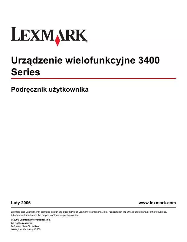 Mode d'emploi LEXMARK X3480