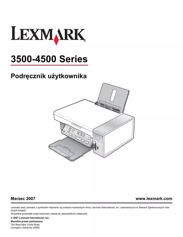 Mode d'emploi LEXMARK X3550