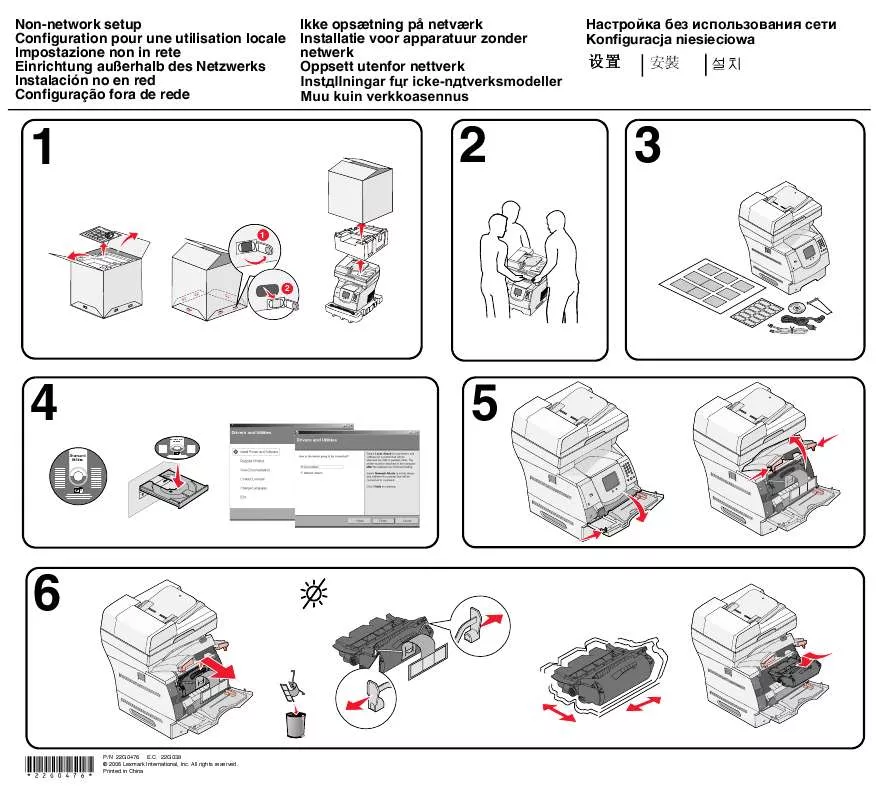 Mode d'emploi LEXMARK X642E