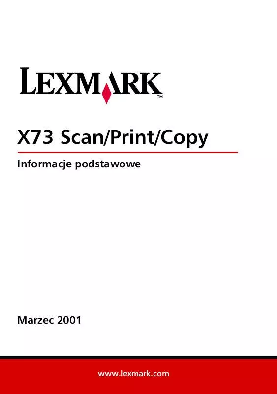 Mode d'emploi LEXMARK X73