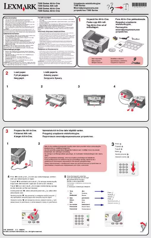 Mode d'emploi LEXMARK X7350