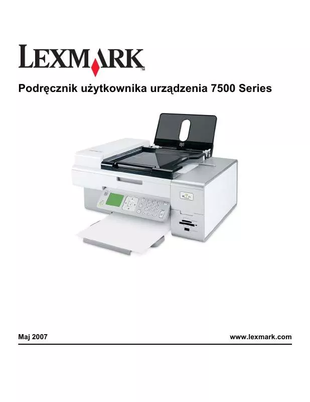 Mode d'emploi LEXMARK X7550