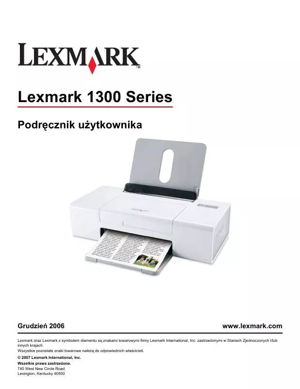 Mode d'emploi LEXMARK Z1310