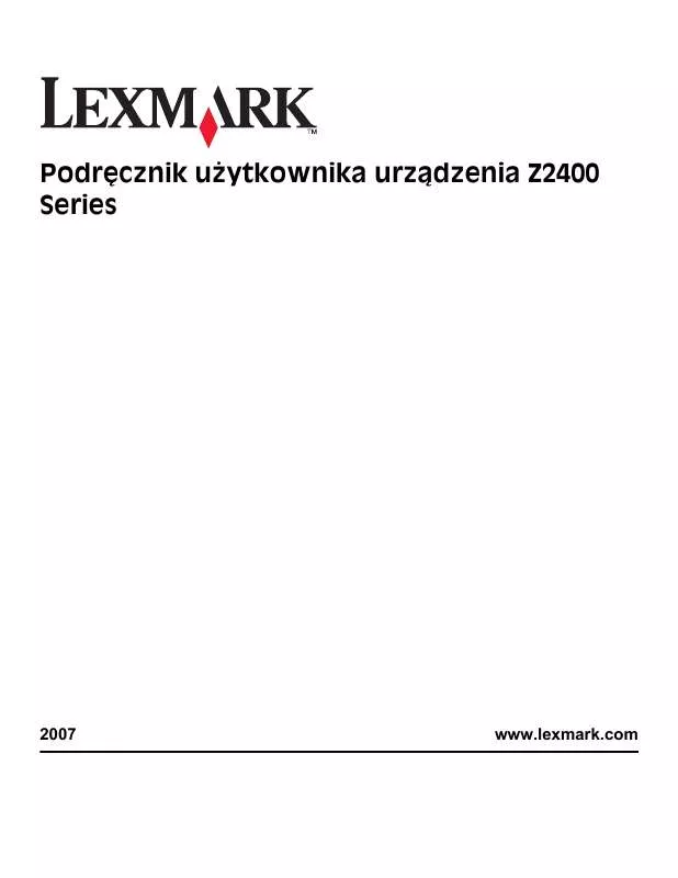 Mode d'emploi LEXMARK Z2420