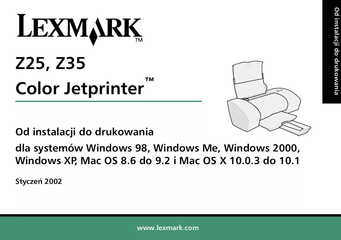 Mode d'emploi LEXMARK Z25