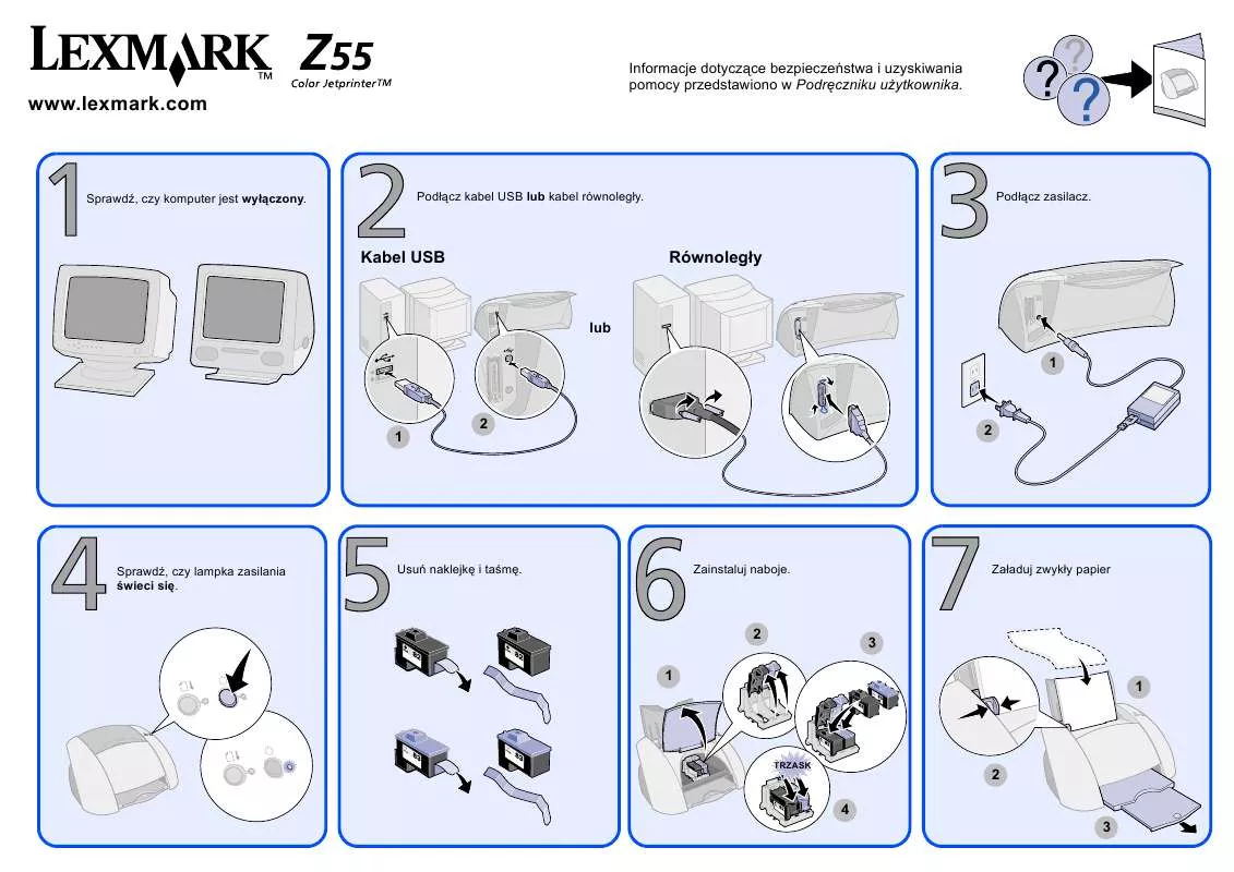 Mode d'emploi LEXMARK Z55SE