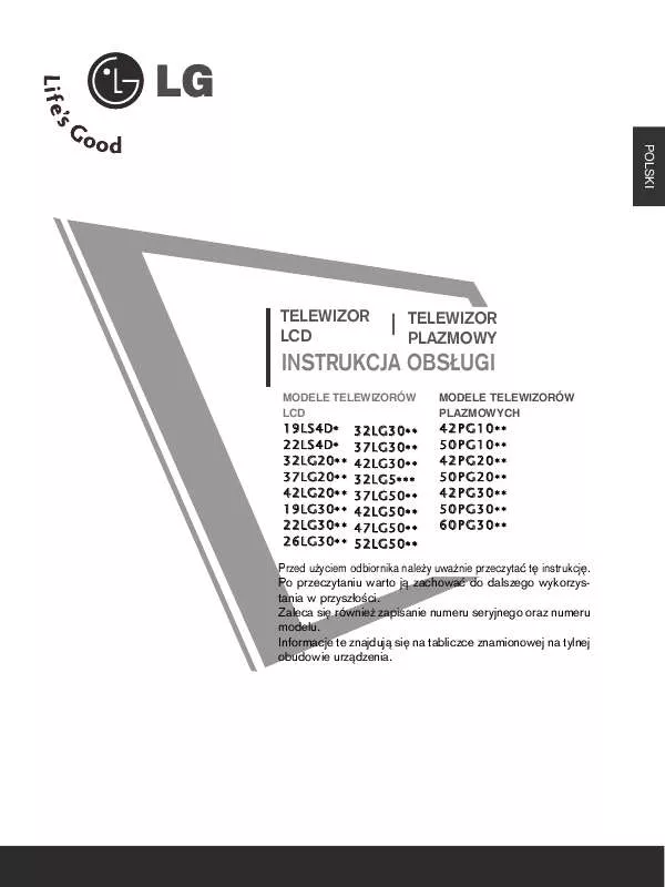 Mode d'emploi LG 42PG20-ZA