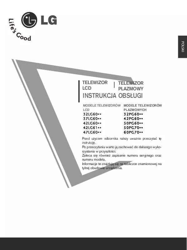 Mode d'emploi LG 50PG6010