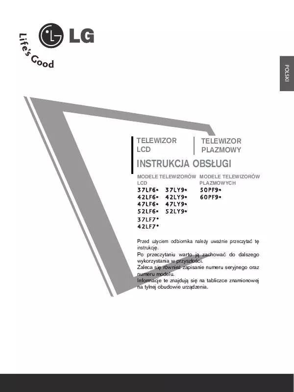 Mode d'emploi LG 60PF95