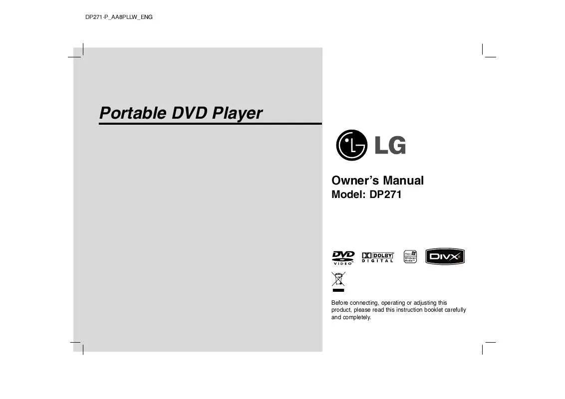 Mode d'emploi LG DP271