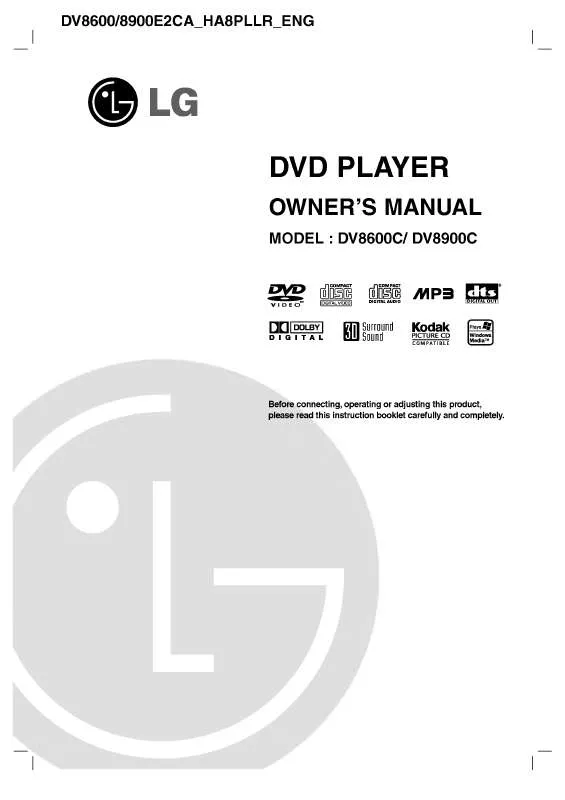 Mode d'emploi LG DV8900C