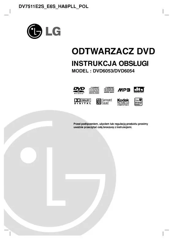 Mode d'emploi LG DVD6054
