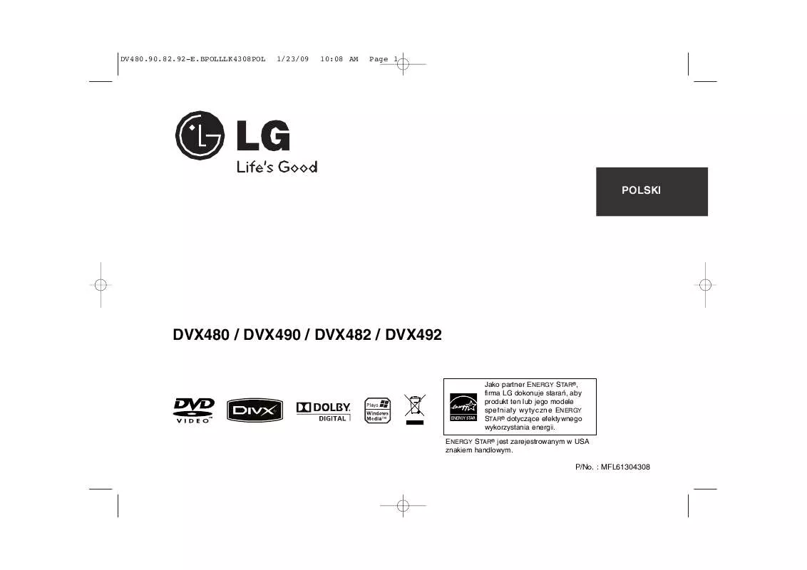 Mode d'emploi LG DVX490