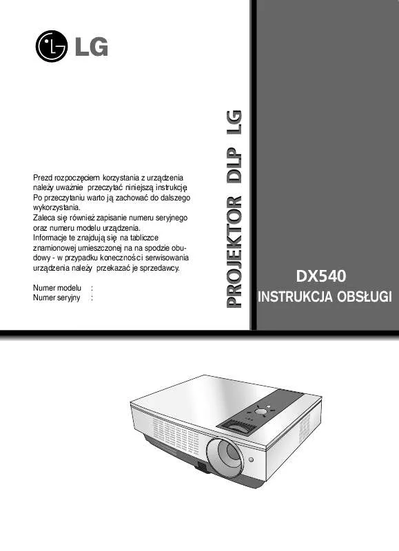 Mode d'emploi LG DX540-JD