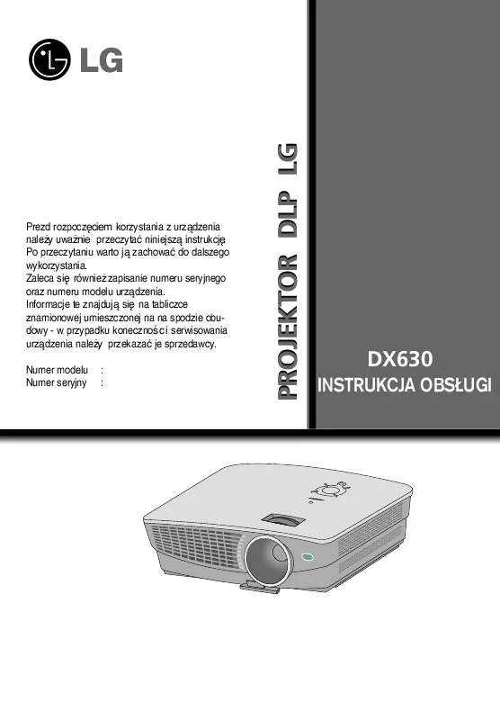 Mode d'emploi LG DX630-JD