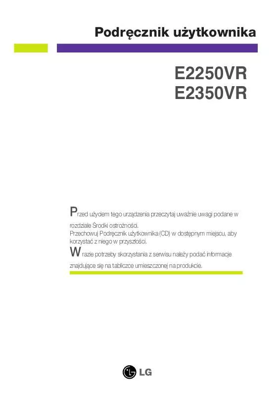 Mode d'emploi LG E2350VR