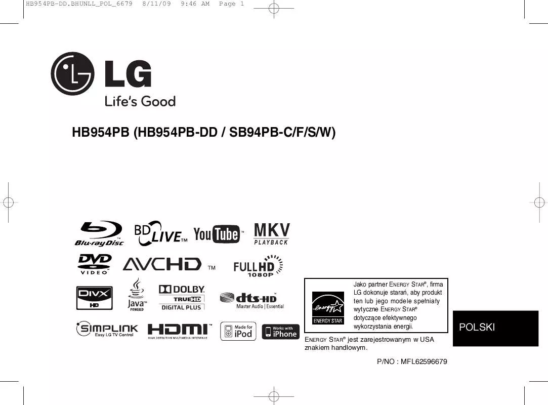 Mode d'emploi LG HB954PB