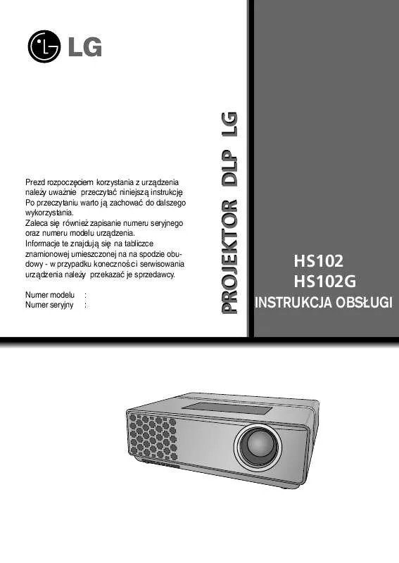 Mode d'emploi LG HS102G