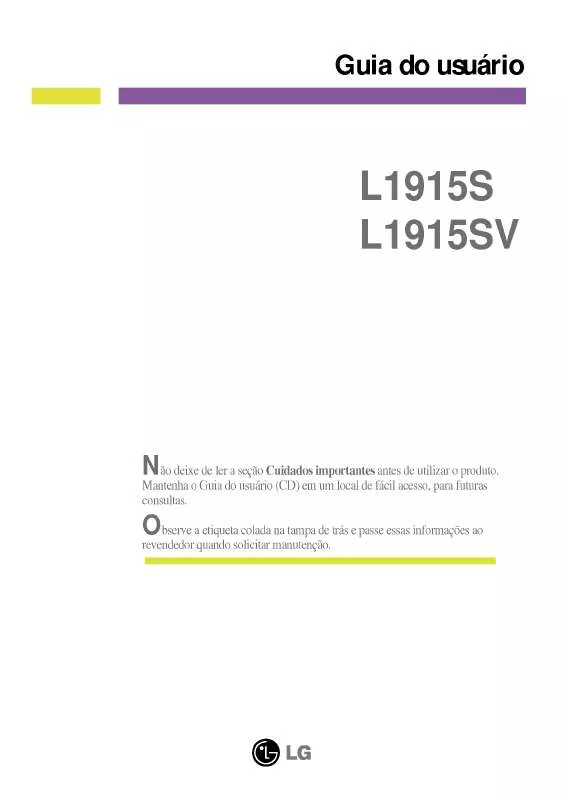 Mode d'emploi LG L1715SS
