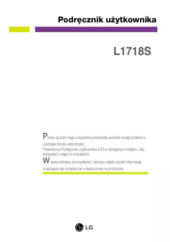 Mode d'emploi LG L1718S-SN