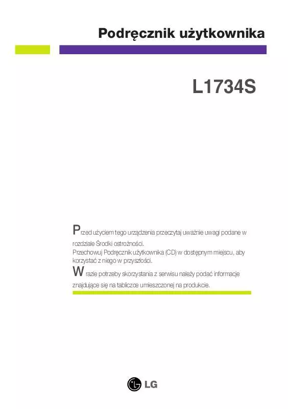 Mode d'emploi LG L1734S-SN