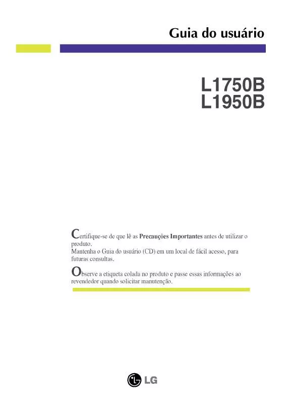 Mode d'emploi LG L1750B-GF