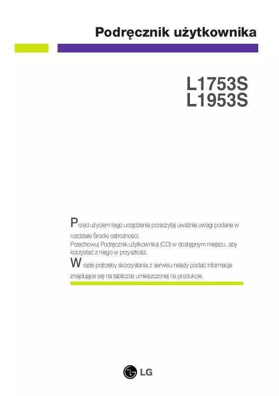 Mode d'emploi LG L1753S-BF