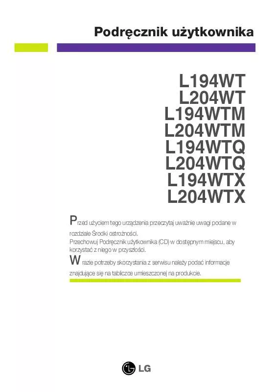 Mode d'emploi LG L194WT-BF