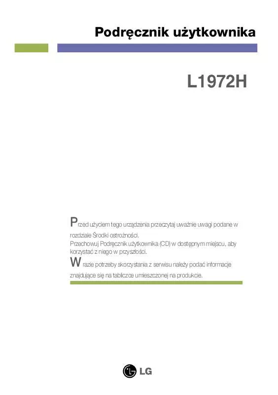 Mode d'emploi LG L1972H-PF