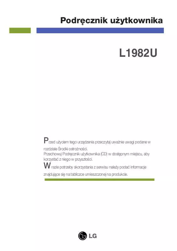 Mode d'emploi LG L1982U-BF