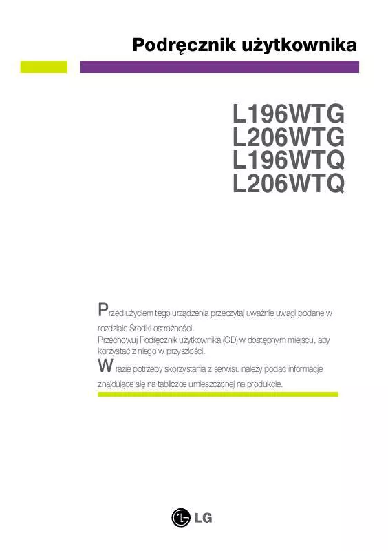 Mode d'emploi LG L206WTQ-SF