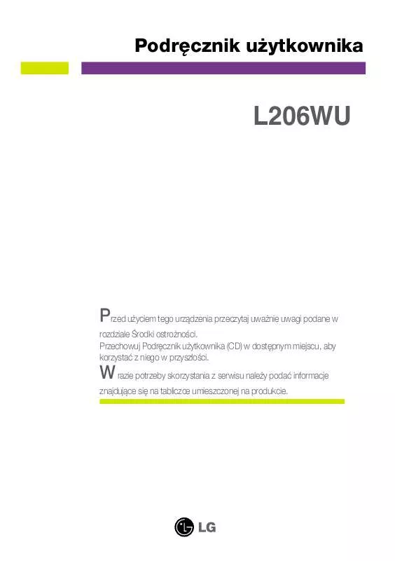 Mode d'emploi LG L206WU-WF