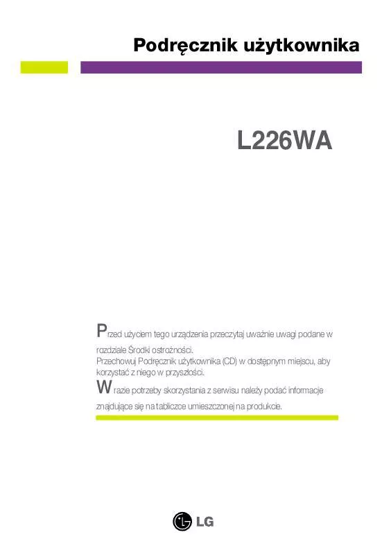 Mode d'emploi LG L226WA-SN
