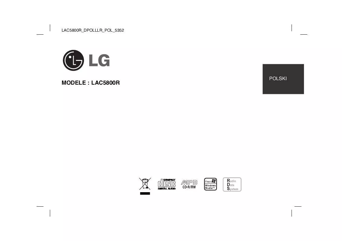 Mode d'emploi LG LAC5800R