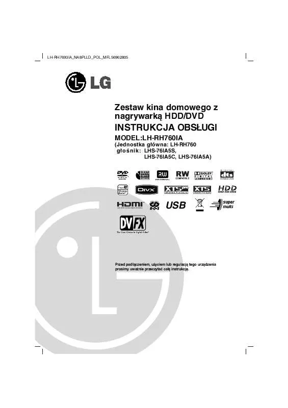 Mode d'emploi LG LH-RH760IA