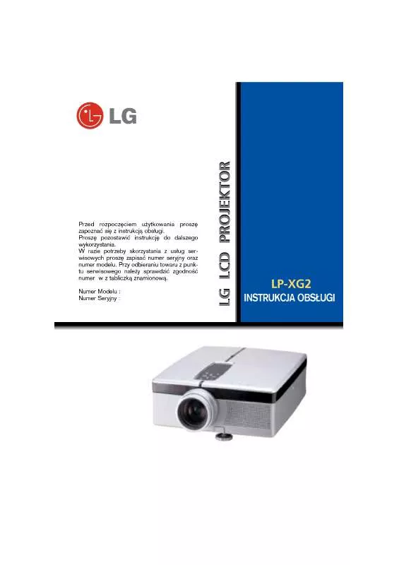 Mode d'emploi LG LP-XG2
