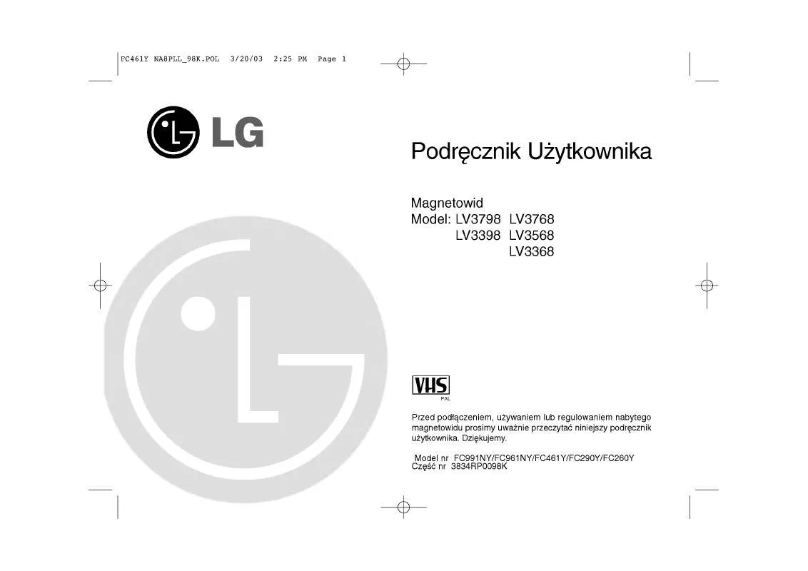 Mode d'emploi LG LV3568