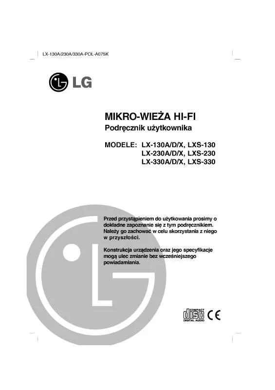 Mode d'emploi LG LX-130D