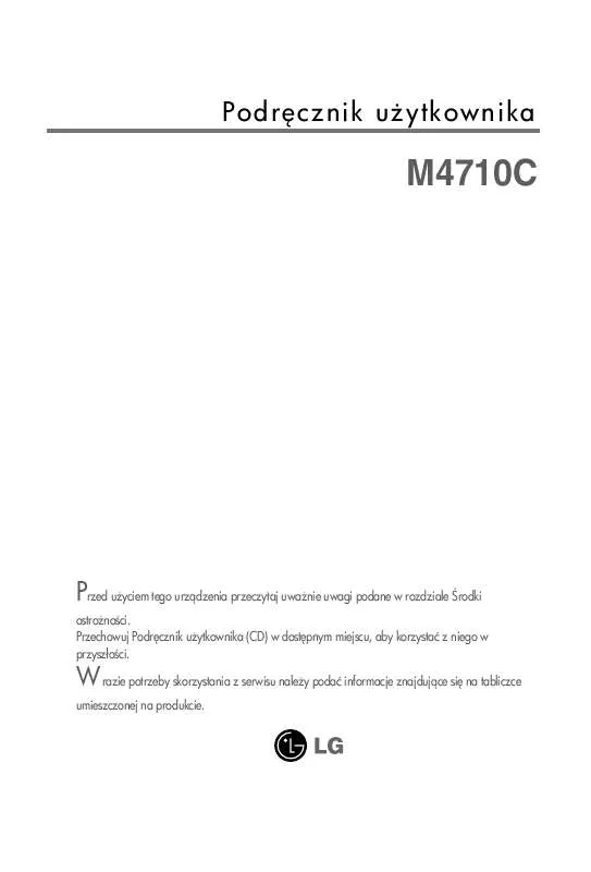Mode d'emploi LG M4710C-BA