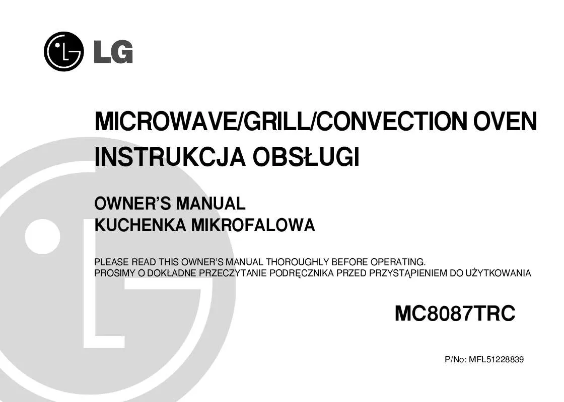 Mode d'emploi LG MC-8087-TRC