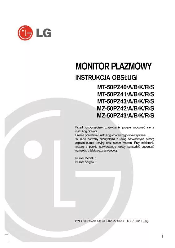 Mode d'emploi LG MZ-50PZ43