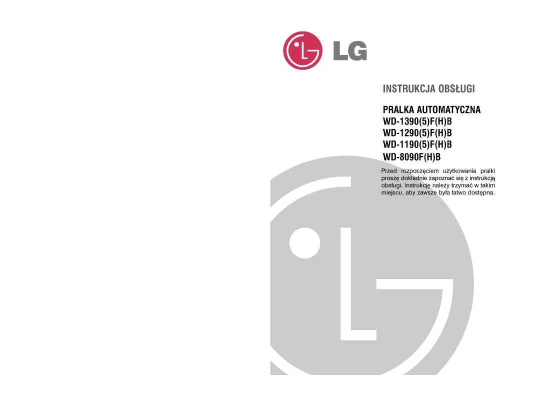 Mode d'emploi LG WD-1390FB