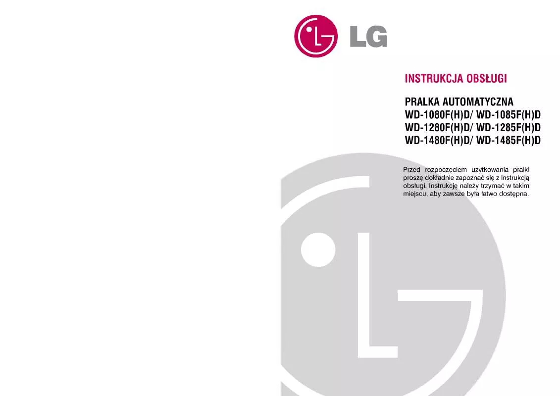 Mode d'emploi LG WD-1480FD