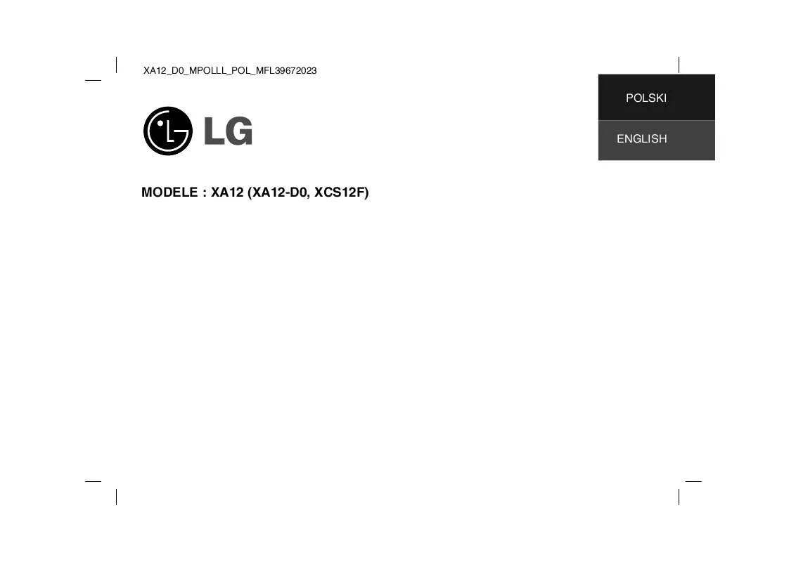 Mode d'emploi LG XA12