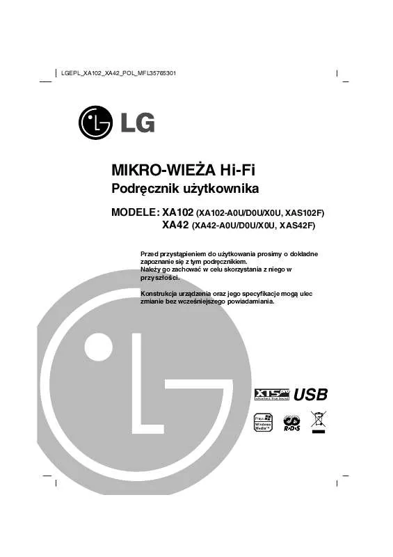 Mode d'emploi LG XA42
