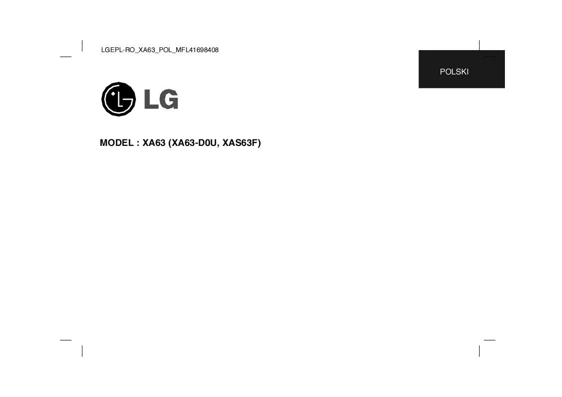 Mode d'emploi LG XA63