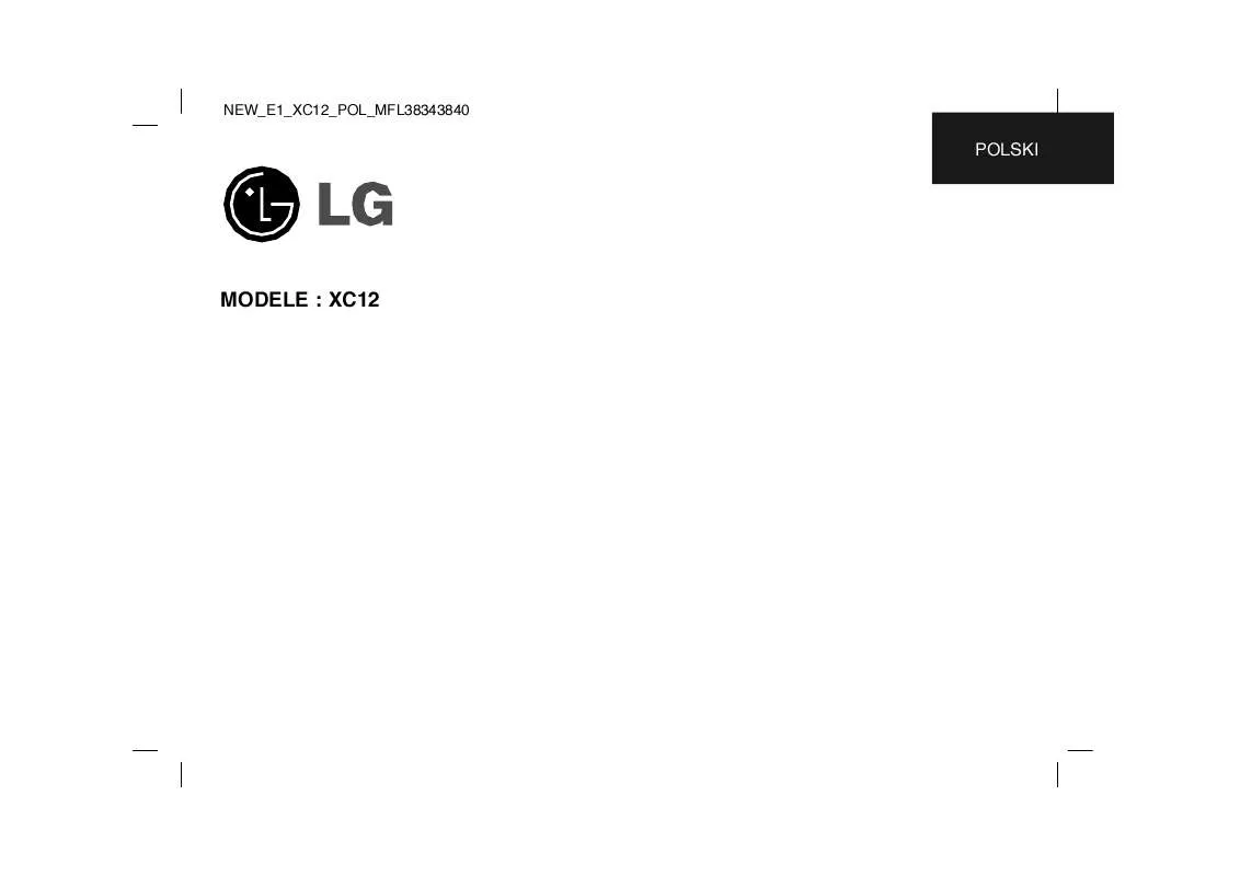 Mode d'emploi LG XC12