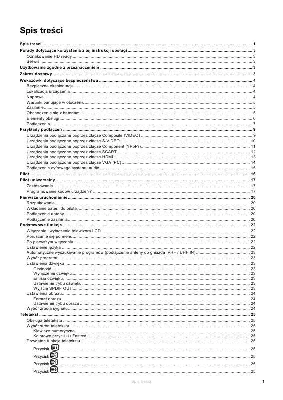 Mode d'emploi MEDION TELEWIZYJNY LCD MD 30169