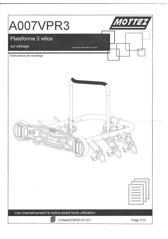 Mode d'emploi MOTTEZ CONA007VPR3 07 071