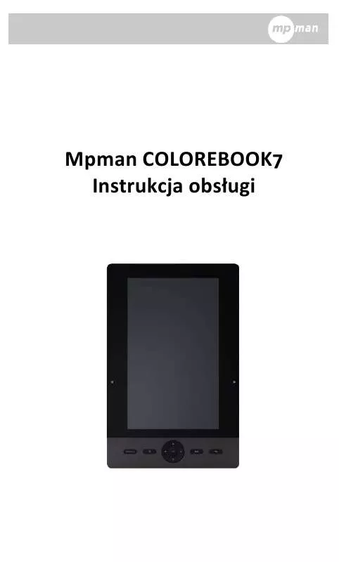 Mode d'emploi MPMAN COLOREBOOK 7